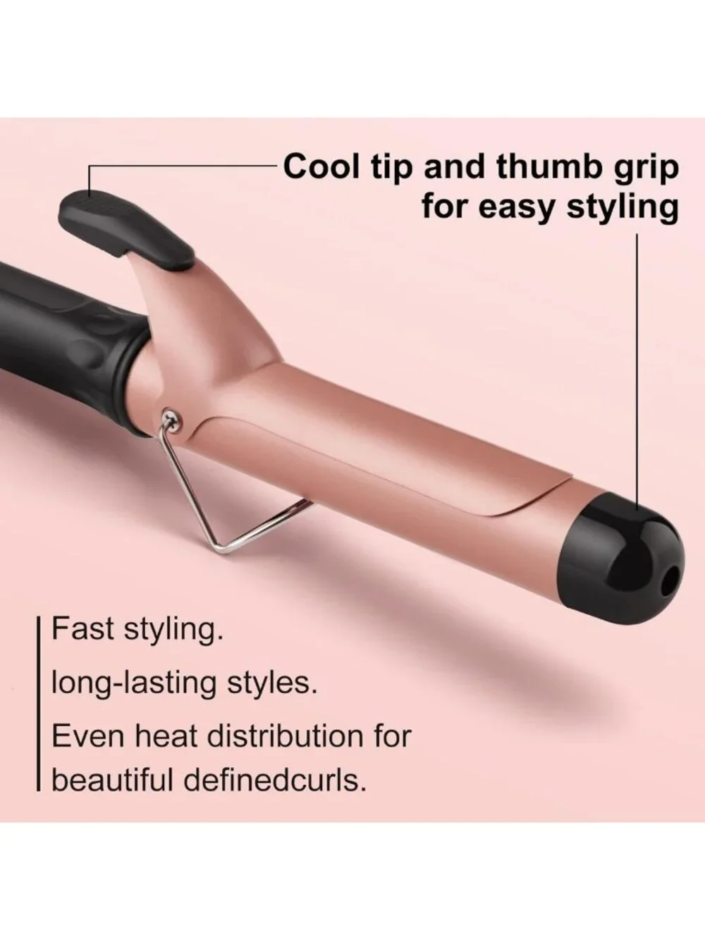1 1/4-Inch Hair Curling Wand for Loose Curls, Adjustable 190-450℉ Temperature